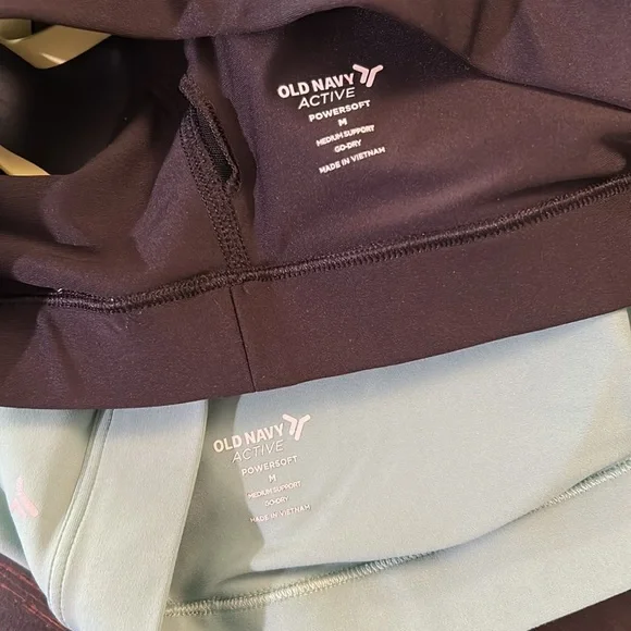 Two Medium Old Navy Powersoft Medium Support Racerback Sports Bras - Picture 3 of 3